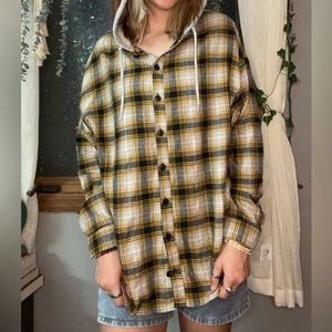 UO BDG Plaid Hoodie Size XL